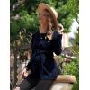 image:imageEkouaer Womens Maternity Shirts Long Sleeve Pregnancy Tops Casual Ribbed Knit Winter Pregnant BlousesNavyblue