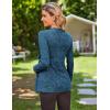 image:imageEkouaer Womens Maternity Shirts Long Sleeve Pregnancy Tops Casual Ribbed Knit Winter Pregnant BlousesPeacock Blue