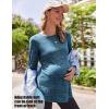 image:imageEkouaer Womens Maternity Shirts Long Sleeve Pregnancy Tops Casual Ribbed Knit Winter Pregnant BlousesPeacock Blue