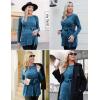 image:imageEkouaer Womens Maternity Shirts Long Sleeve Pregnancy Tops Casual Ribbed Knit Winter Pregnant BlousesPeacock Blue