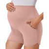 image:imageEkouaer Maternity Shorts Over The Belly Pregnancy Lounge Summer Workout Pajama Sleep Shorts with PocketsPink