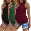 3pcs Black/ Burgundy Red/ Dark Green