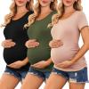 3pcs- Black + Army Green + Dirty Pink