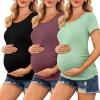 3pcs Black / Dark Red / Light Green