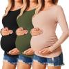 3pcs Black / Army Green / Dirty Pink