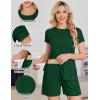 image:imageEkoauer Women 2 Piece Maternity Pajamas Set Lightweight Pregnancy Outfit Ribbed Knit Postpartum Loungewear Set with PocketLake Green