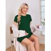 image:imageEkoauer Women 2 Piece Maternity Pajamas Set Lightweight Pregnancy Outfit Ribbed Knit Postpartum Loungewear Set with PocketLake Green