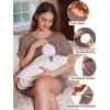 image:imageEkouaer 2 Pack Womens Nursing Pajamas Set Double Layer Maternity Pjs Postpartum Loungewear Set Breastfeeding Tops amp ShortsBlackBrown