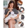 image:imageEkouaer 2 Pack Womens Nursing Pajamas Set Double Layer Maternity Pjs Postpartum Loungewear Set Breastfeeding Tops amp ShortsBlackDeep Grey