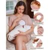 image:imageEkouaer 2 Pack Womens Nursing Pajamas Set Double Layer Maternity Pjs Postpartum Loungewear Set Breastfeeding Tops amp ShortsBlackDirty Pink
