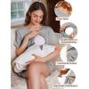 image:imageEkouaer 2 Pack Womens Nursing Pajamas Set Double Layer Maternity Pjs Postpartum Loungewear Set Breastfeeding Tops amp ShortsBlackLight Grey