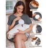 image:imageEkouaer 2 Pack Womens Nursing Pajamas Set Double Layer Maternity Pjs Postpartum Loungewear Set Breastfeeding Tops amp ShortsFloral Navy BlueFloral Light Grey