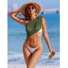 image:imageEkouaer 2 Pcs Sarong Coverups for Women Beach Wrap Skirt Chiffon Swimsuit Coverup for Swimwear SXXLAblackarmy Green