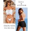 image:imageEkouaer 2 Pcs Sarong Coverups for Women Beach Wrap Skirt Chiffon Swimsuit Coverup for Swimwear SXXLAblackwhite