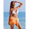 image:imageEkouaer 2 Pcs Sarong Coverups for Women Beach Wrap Skirt Chiffon Swimsuit Coverup for Swimwear SXXLBblackOrange Yellow