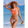 image:imageEkouaer 2 Pcs Sarong Coverups for Women Beach Wrap Skirt Chiffon Swimsuit Coverup for Swimwear SXXLBblackRed Orange