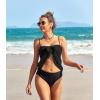 image:imageEkouaer 2 Pcs Sarong Coverups for Women Beach Wrap Skirt Chiffon Swimsuit Coverup for Swimwear SXXLBlackApricot Dot