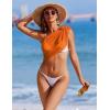 image:imageEkouaer 2 Pcs Sarong Coverups for Women Beach Wrap Skirt Chiffon Swimsuit Coverup for Swimwear SXXLBlackorange