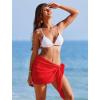 image:imageEkouaer 2 Pcs Sarong Coverups for Women Beach Wrap Skirt Chiffon Swimsuit Coverup for Swimwear SXXLBlackred
