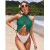 image:imageEkouaer 2 Pcs Sarong Coverups for Women Beach Wrap Skirt Chiffon Swimsuit Coverup for Swimwear SXXLButterflyblackgreen
