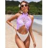 image:imageEkouaer 2 Pcs Sarong Coverups for Women Beach Wrap Skirt Chiffon Swimsuit Coverup for Swimwear SXXLButterflyblacklilac