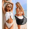 image:imageEkouaer 2 Pieces Women Beach Sarongs Sheer Cover Ups Chiffon Bikini Wrap Skirt for Swimwear SXXLAblackWhite