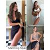 image:imageEkouaer 2 Pieces Women Beach Sarongs Sheer Cover Ups Chiffon Bikini Wrap Skirt for Swimwear SXXLAblackWhite