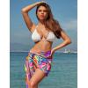 image:imageEkouaer 2 Pieces Women Beach Sarongs Sheer Cover Ups Chiffon Bikini Wrap Skirt for Swimwear SXXLBlack Pink Art Stripe