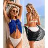 image:imageEkouaer 2 Pieces Women Beach Sarongs Sheer Cover Ups Chiffon Bikini Wrap Skirt for Swimwear SXXLBlackBlue