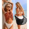 image:imageEkouaer 2 Pieces Women Beach Sarongs Sheer Cover Ups Chiffon Bikini Wrap Skirt for Swimwear SXXLBlackBrown