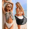 image:imageEkouaer 2 Pieces Women Beach Sarongs Sheer Cover Ups Chiffon Bikini Wrap Skirt for Swimwear SXXLBlackCoffee Leopard