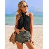 image:imageEkouaer 2 Pieces Women Beach Sarongs Sheer Cover Ups Chiffon Bikini Wrap Skirt for Swimwear SXXLBlackFluorescent Green
