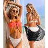 image:imageEkouaer 2 Pieces Women Beach Sarongs Sheer Cover Ups Chiffon Bikini Wrap Skirt for Swimwear SXXLBlackGradient Orange