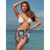 image:imageEkouaer 2 Pieces Women Beach Sarongs Sheer Cover Ups Chiffon Bikini Wrap Skirt for Swimwear SXXLBlackGray Art Stripe