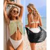 image:imageEkouaer 2 Pieces Women Beach Sarongs Sheer Cover Ups Chiffon Bikini Wrap Skirt for Swimwear SXXLBlackLight Khaki