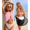 image:imageEkouaer 2 Pieces Women Beach Sarongs Sheer Cover Ups Chiffon Bikini Wrap Skirt for Swimwear SXXLBlackPink