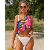 image:imageEkouaer 2 Pieces Women Beach Sarongs Sheer Cover Ups Chiffon Bikini Wrap Skirt for Swimwear SXXLBlackPink Blue Art Stripe