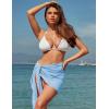 image:imageEkouaer 2 Pieces Women Beach Sarongs Sheer Cover Ups Chiffon Bikini Wrap Skirt for Swimwear SXXLBlackSky Blue