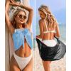 image:imageEkouaer 2 Pieces Women Beach Sarongs Sheer Cover Ups Chiffon Bikini Wrap Skirt for Swimwear SXXLBlackSky Blue