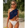 image:imageEkouaer 2 Pieces Women Beach Sarongs Sheer Cover Ups Chiffon Bikini Wrap Skirt for Swimwear SXXLNavy BlueWhite