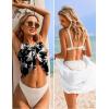 image:imageEkouaer 2 Pieces Women Beach Sarongs Sheer Cover Ups Chiffon Bikini Wrap Skirt for Swimwear SXXLWhiteCoconut Tree