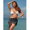 image:imageEkouaer 2 Pieces Women Beach Sarongs Sheer Cover Ups Chiffon Bikini Wrap Skirt for Swimwear SXXLWhiteGrey