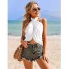 image:imageEkouaer 2 Pieces Women Beach Sarongs Sheer Cover Ups Chiffon Bikini Wrap Skirt for Swimwear SXXLWhiteKhaki