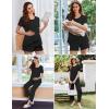image:imageEkouaer 3 PCS Maternity Nursing Pajamas Set Postpartum Breastfeeding Short Sleeve Shirts Pregnancy Shorts amp Pants Pjs SXXLBlack