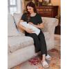 image:imageEkouaer 3 PCS Maternity Nursing Pajamas Set Postpartum Breastfeeding Short Sleeve Shirts Pregnancy Shorts amp Pants Pjs SXXLBlack