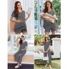 image:imageEkouaer 3 PCS Maternity Nursing Pajamas Set Postpartum Breastfeeding Short Sleeve Shirts Pregnancy Shorts amp Pants Pjs SXXLGrey