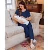 image:imageEkouaer 3 PCS Maternity Nursing Pajamas Set Postpartum Breastfeeding Short Sleeve Shirts Pregnancy Shorts amp Pants Pjs SXXLNavy Blue