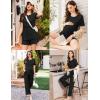 image:imageEkouaer 3 Piece Postpartum Nursing Pajamas Set Short Sleeve Breastfeeding Shirts Pregnancy Shorts amp Pants Maternity PjsBlack