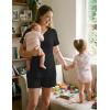 image:imageEkouaer 3 Piece Postpartum Nursing Pajamas Set Short Sleeve Breastfeeding Shirts Pregnancy Shorts amp Pants Maternity PjsBlack