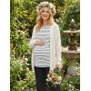 image:imageEkouaer 3 Piece Postpartum Nursing Pajamas Set Short Sleeve Breastfeeding Shirts Pregnancy Shorts amp Pants Maternity PjsBlack White Stripes